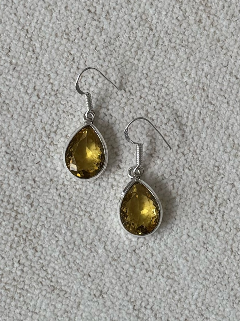 NWOT Sundance Liquid Sunshine Earrings, Citrine, Sterling Silver